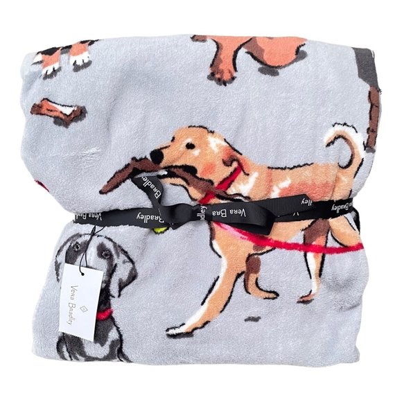 Vera Bradley Bedding Vera Bradley Dog Show Plush Throw Blanket
